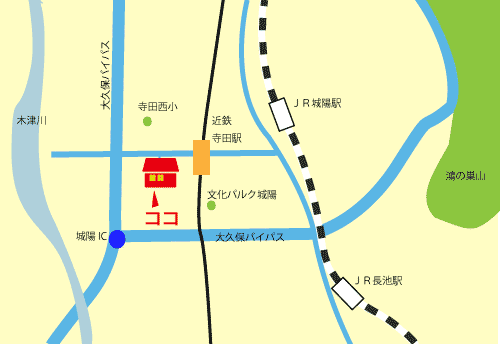 服部メガネ店への広域地図