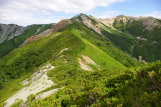真砂岳へ戻る尾根