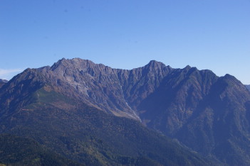 穂高の峰々が目の前に
