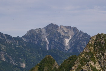 ぐんと引き寄せた剱岳