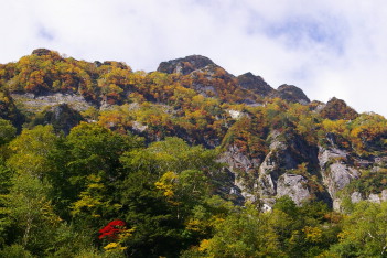 裏剱紅葉 後方八つ峰