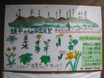 山荘の張り紙